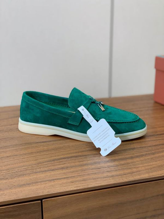 Emerald Suede Loafers