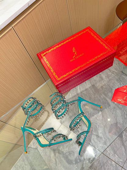 Cleo Crystal Strap Sandals