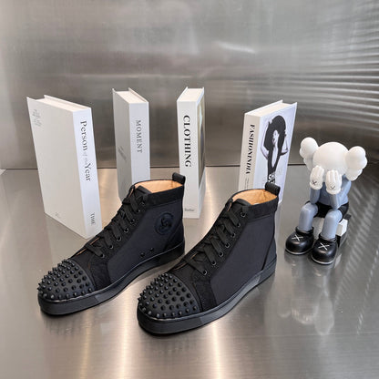 High-Top Studded Sneakers