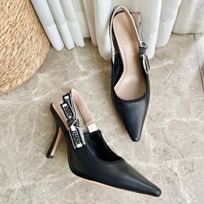 Embroidered Jacquard Sandals